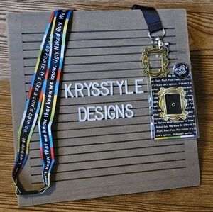 TV Show Friends Lanyard ID Holder Sticker Bioworld